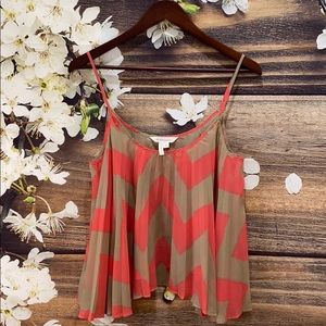 BCBGENERATION Sheer Pleated Top